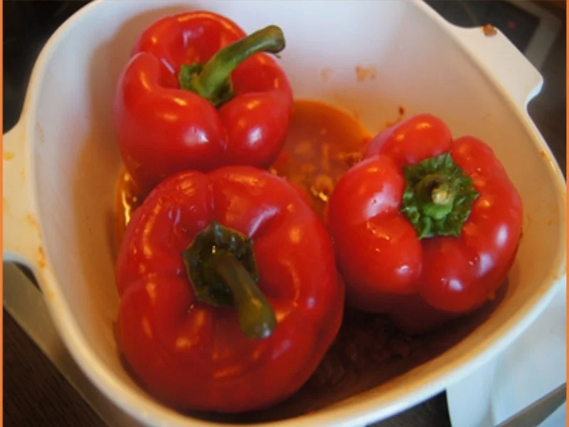 Gefüllte und gebackene rote Paprika - Rezept - Bild Nr. 13