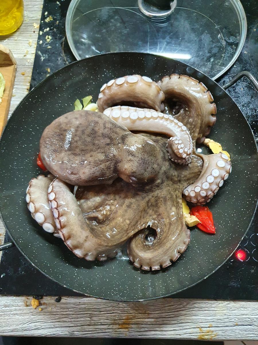 Oktopus-Gröstl / Pulpo-Gröstl  a la Mälzer - Rezept - Bild Nr. 3