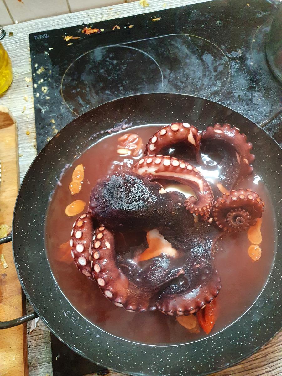 Oktopus-Gröstl / Pulpo-Gröstl  a la Mälzer - Rezept - Bild Nr. 4