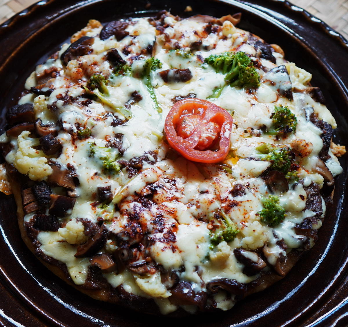 Gemüsepizza mit Pilzen – Pizza verdure con funghi - Rezept - Bild Nr. 4