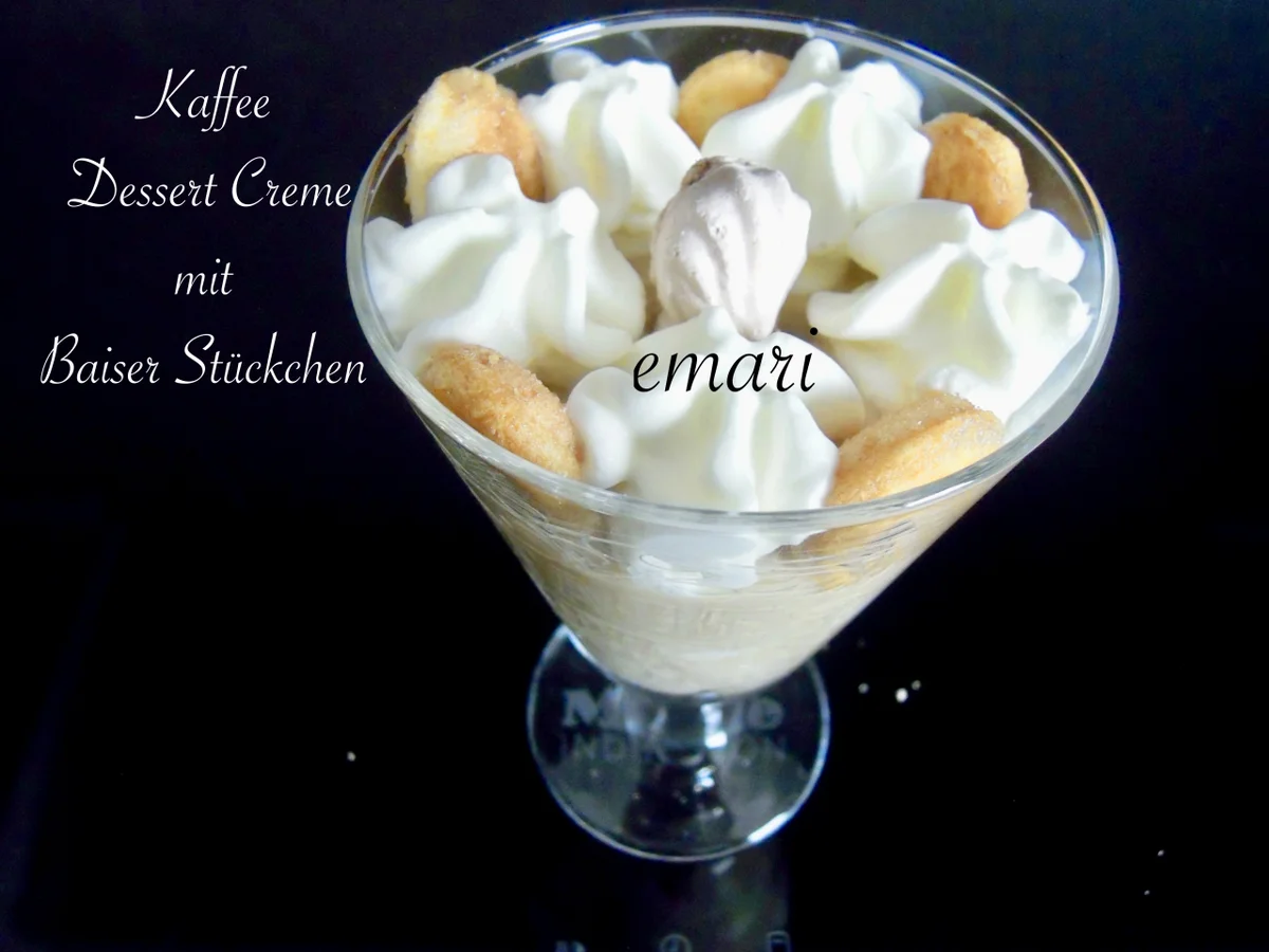 Rezept: Kaffee Dessert Creme mit Baiserstückchen Bild Nr. 11 Kaffee Dessert Creme mit Baiserstückchen - Rezept - Bild Nr. 11