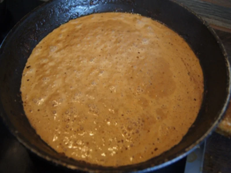 Sauerkrautrouladen mit Rahmsauce, Apfel Rotkohl und Drillingen - Rezept - Bild Nr. 17