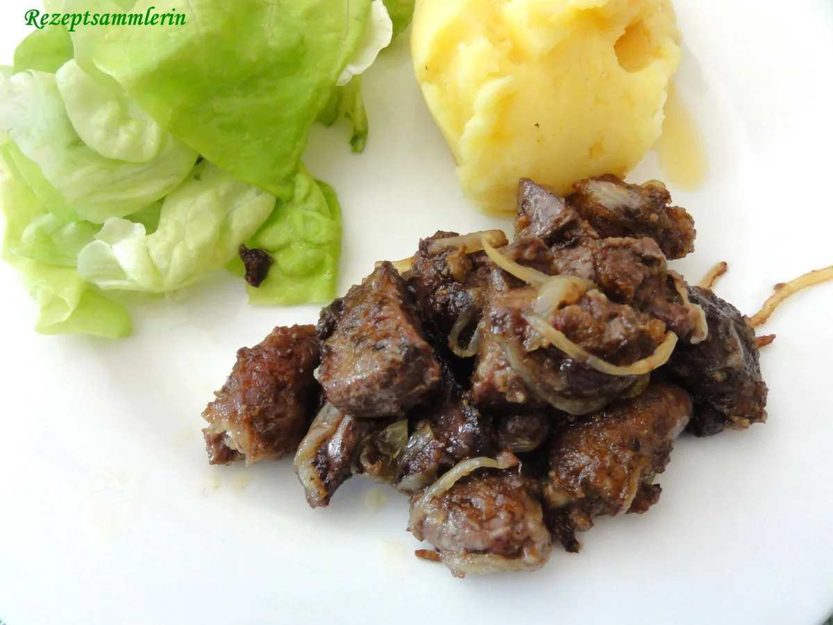 Geflügel:   HERZEN + LEBER vom Hähnchen - Rezept - Bild Nr. 2