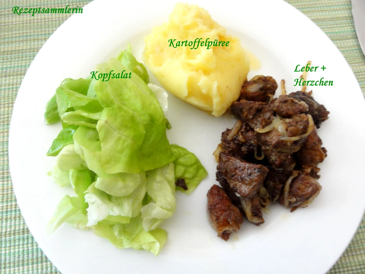 Geflügel:   HERZEN + LEBER vom Hähnchen - Rezept - Bild Nr. 3