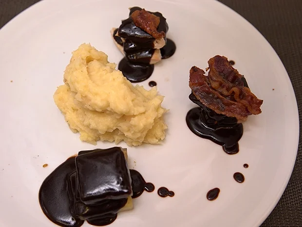 Dreierlei Fleisch-Dominosteine an Pastinaken-Kartoffel-Stampf - Rezept - Bild Nr. 2