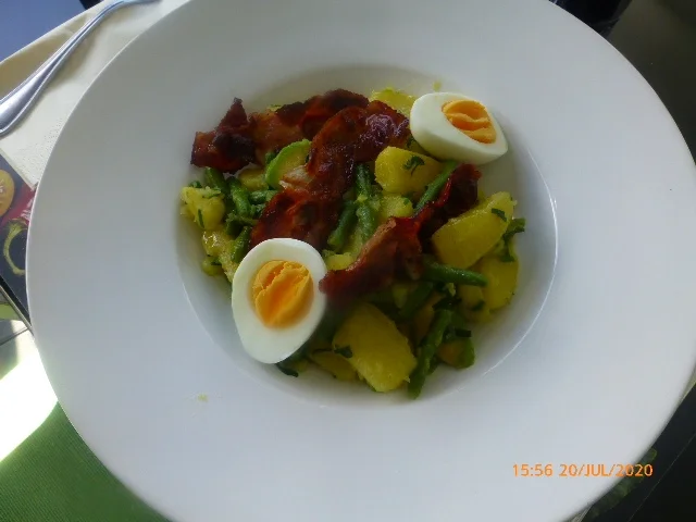 Eier - Kartoffel - Salat mit Bacon - Rezept - Bild Nr. 6