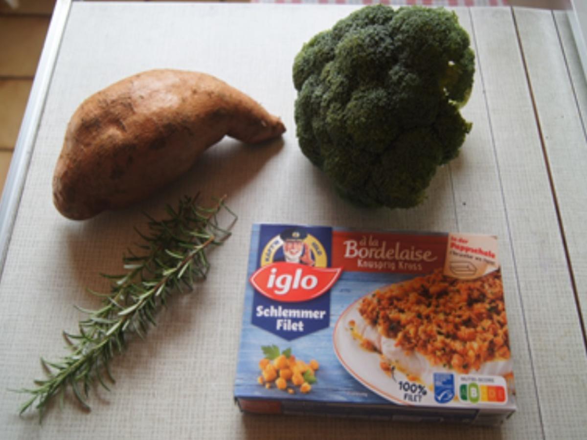 Schlemmerfilet mit Brokkoli und Süßkartoffelspalten - Rezept - Bild Nr. 3