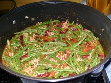 Rezept: Rot-Grüner Bohneneintopf Rot-Grüner Bohneneintopf - Rezept