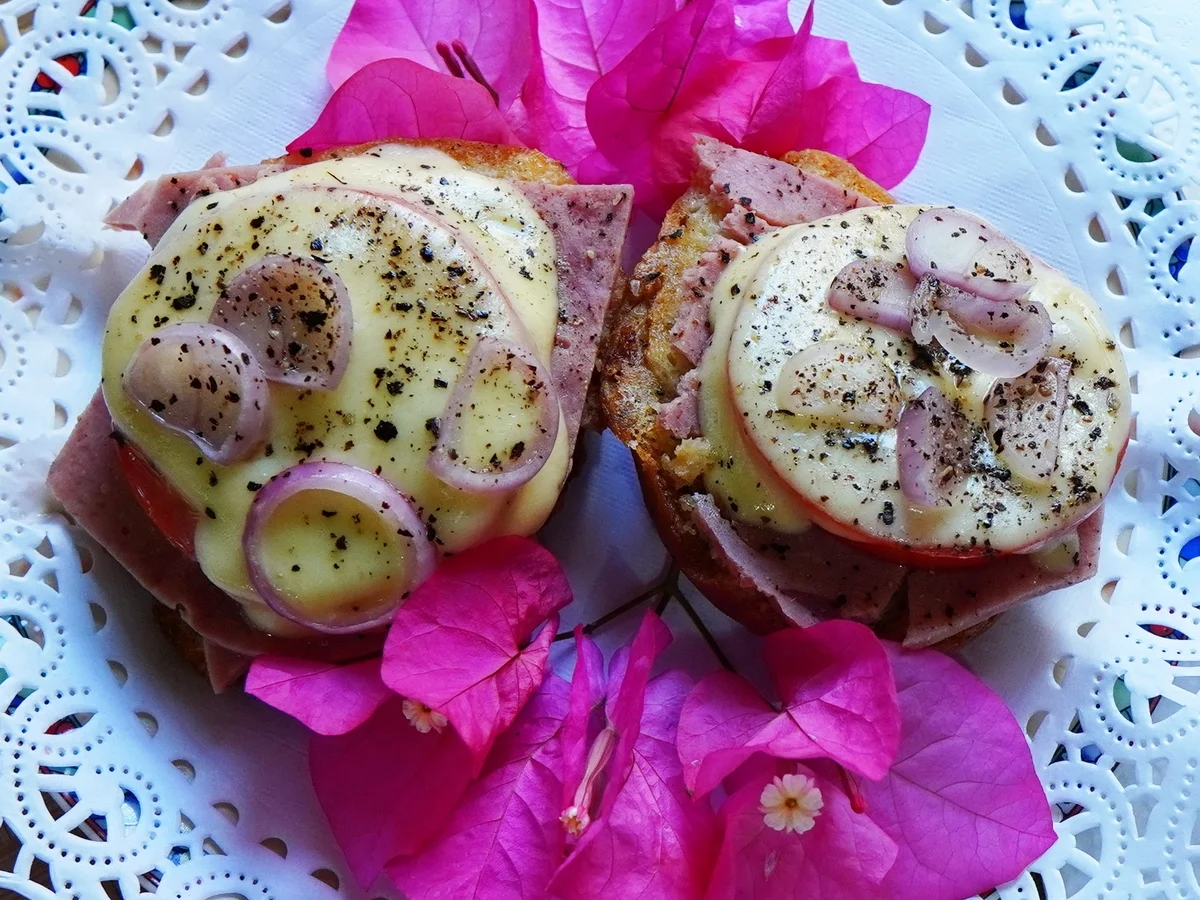 Crostini mit Schinken, Pecorino und Zwiebeln - Rezept - Bild Nr. 2