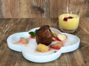 Schokomuffin mit Himbeersorbet im Lassi (Chris Tall) - Rezept - Bild Nr. 2