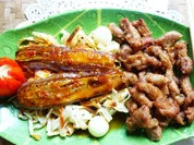 Zweigesichtige Nudeln mit Auberginen und Schweinefleisch - Rezept - Bild Nr. 2