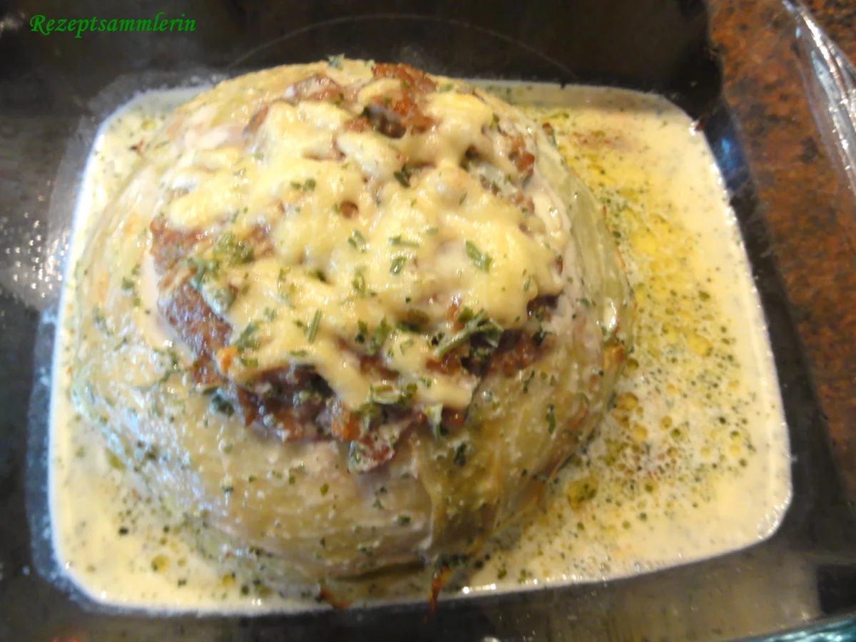Gemüse:   JAROMAKOHL mit Hackfüllung + Käsesauce - Rezept - Bild Nr. 14