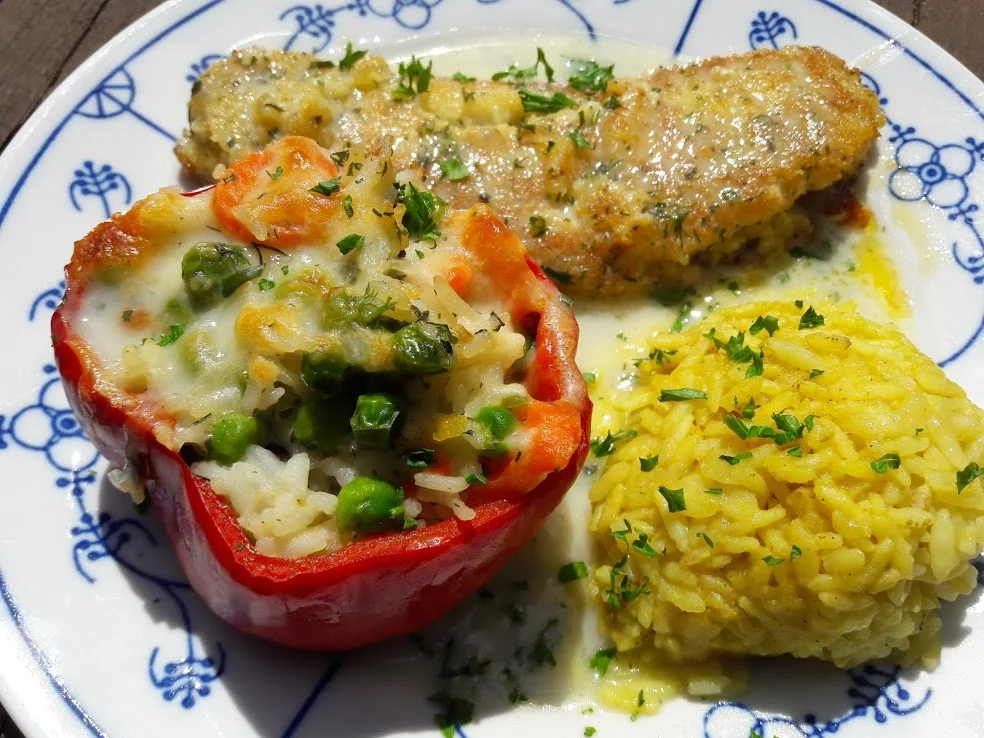 Paprika mit Gemüse-Reis-Füllung - Rezept - Bild Nr. 2