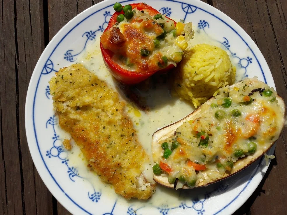 Paprika mit Gemüse-Reis-Füllung - Rezept - Bild Nr. 3