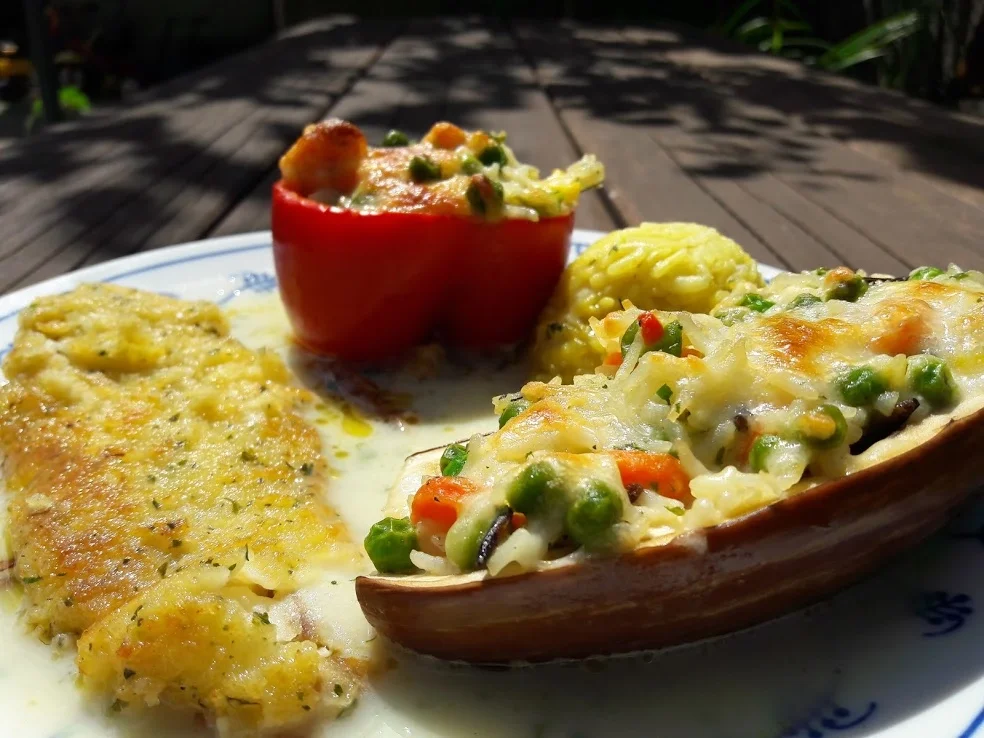 Paprika mit Gemüse-Reis-Füllung - Rezept - Bild Nr. 4