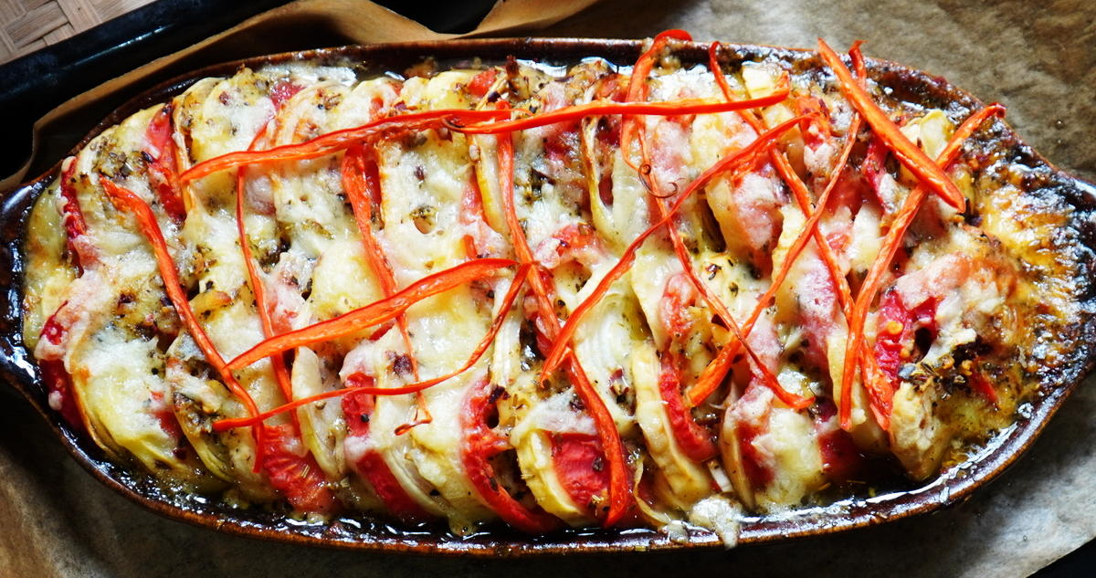 Italienische, überbackene Kartoffeln - Patate al forno - Rezept - Bild Nr. 2