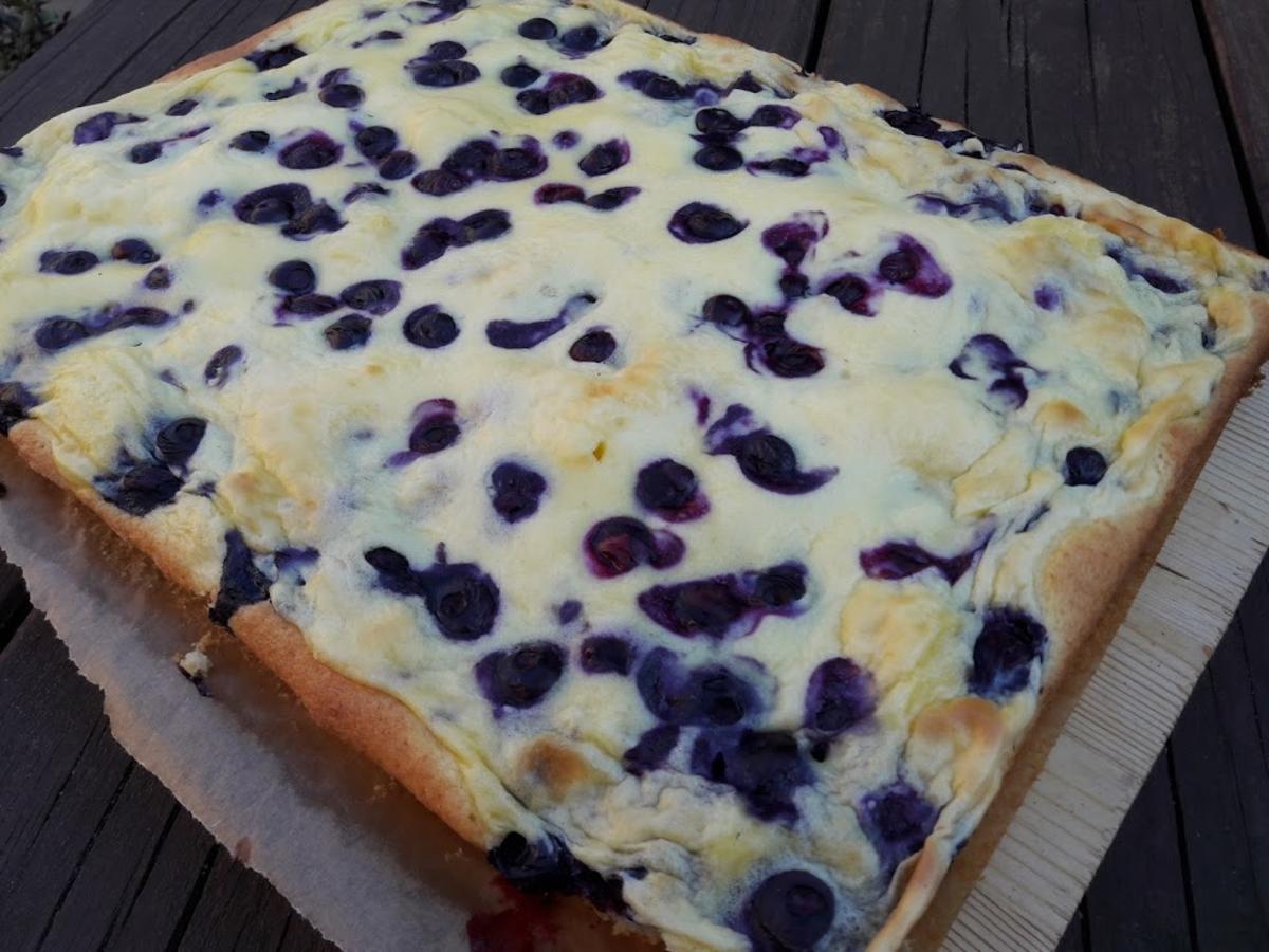 Blaubeerkuchen mit Puddingfüllung - Rezept mit Bild - kochbar.de