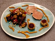 Caponata und Ravioli mit Artischockencreme, Polpette di Tonno und Pesto siciliano - Rezept - Bild Nr. 2