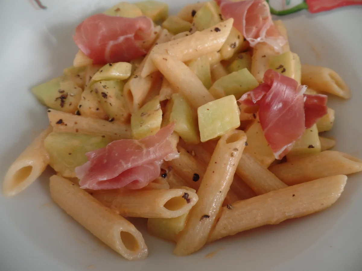 Rezept: Penne mit Melone und Parmaschinken Bild Nr. 11024 Penne mit Melone und Parmaschinken - Rezept - Bild Nr. 11024