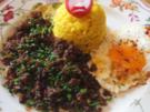 Asia-Hackfleisch mit Spiegelei und gelber Basmatireis - Rezept - Bild Nr. 2