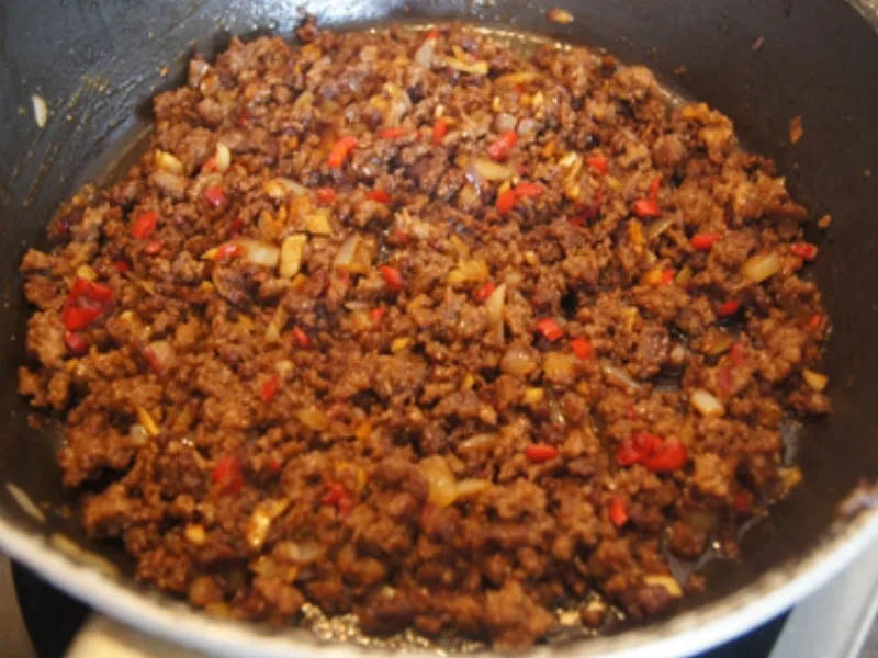 Asia-Hackfleisch mit Spiegelei und gelber Basmatireis - Rezept - Bild Nr. 13