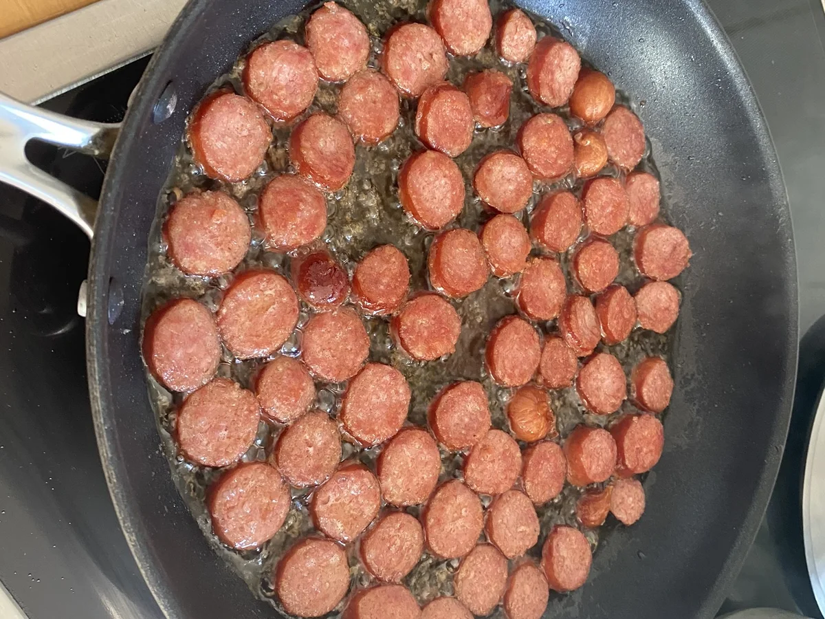 Rezept: Crockpot: Deftige Erbsensuppe mit Würstchen Bild Nr. 7 Crockpot: Deftige Erbsensuppe mit Würstchen - Rezept - Bild Nr. 7