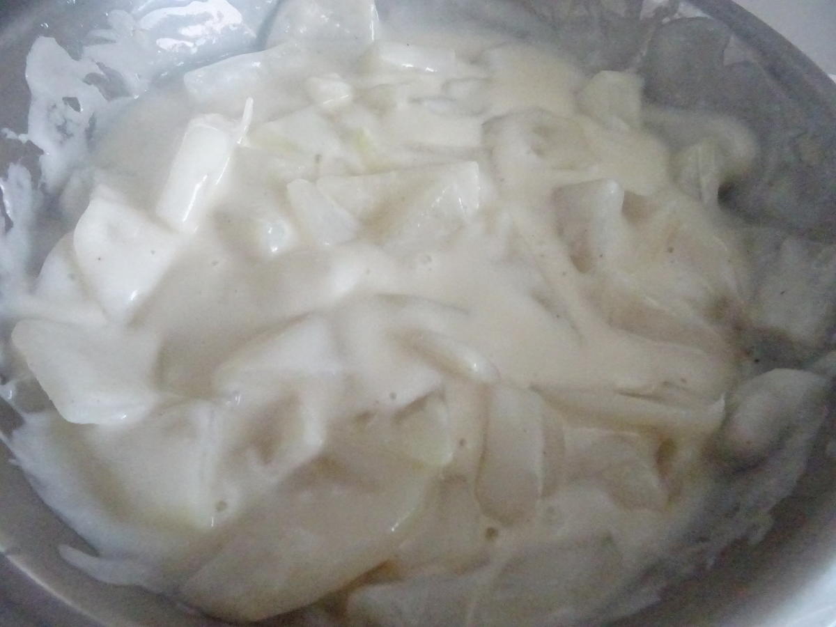 Gefüllte Kartoffelklöße mit Rahmkohlrabi - Rezept - Bild Nr. 4