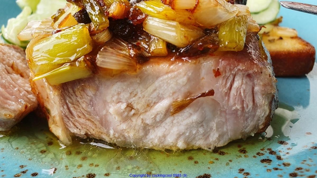 Iberico Karree (Kotelett) als schnelles Mittagessen im Sommer - Rezept - Bild Nr. 11040