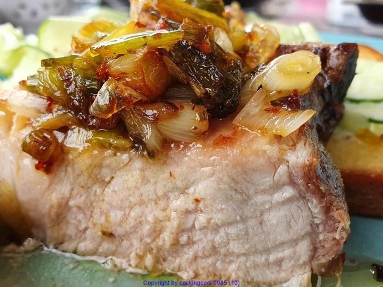 Iberico Karree (Kotelett) als schnelles Mittagessen im Sommer - Rezept - Bild Nr. 11041