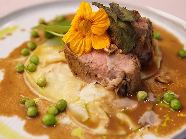 Gefüllte Pasta / Filet vom Milchkalb / Erbsen / dunkle Jus - Rezept - Bild Nr. 2