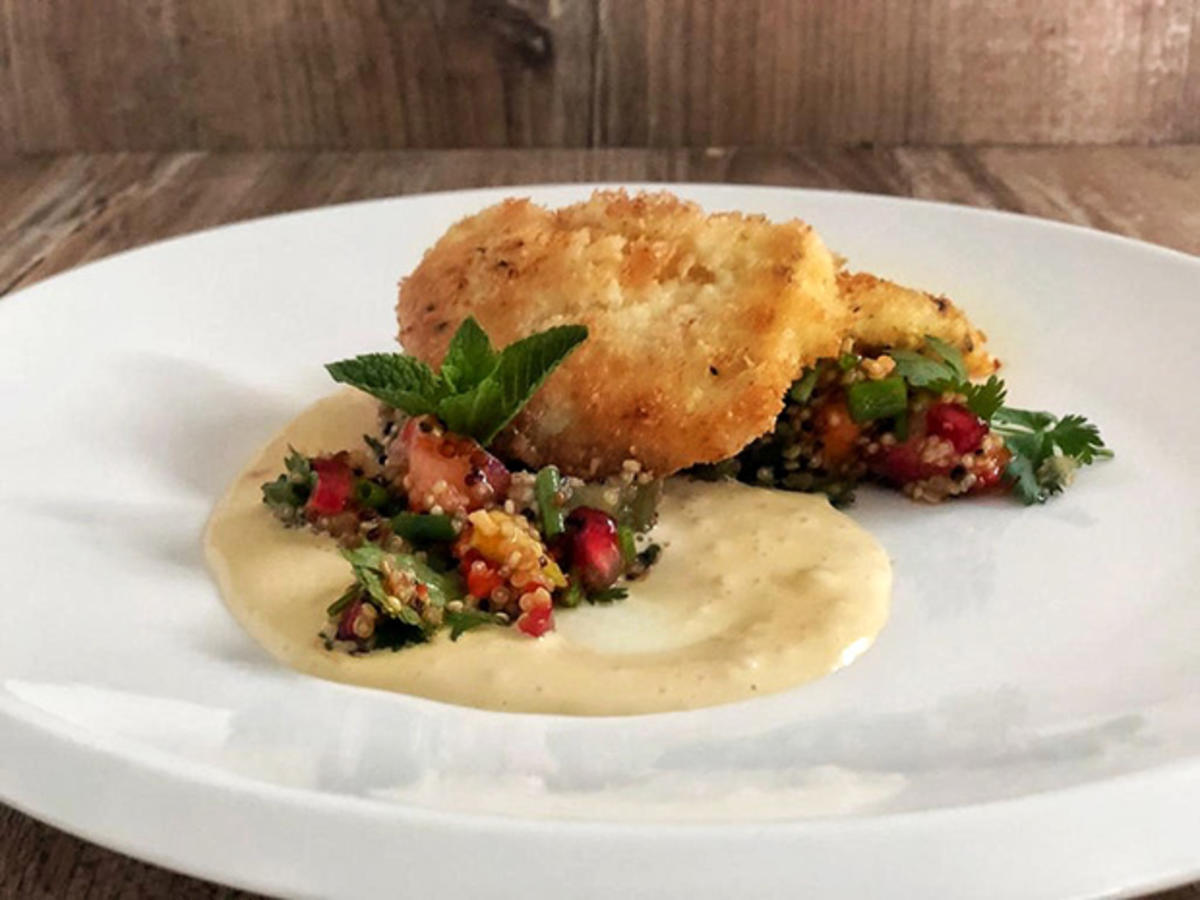Kokos Huhn mit Quinoa Obstsalat MoTrip - schnell - von Grill den Henssler