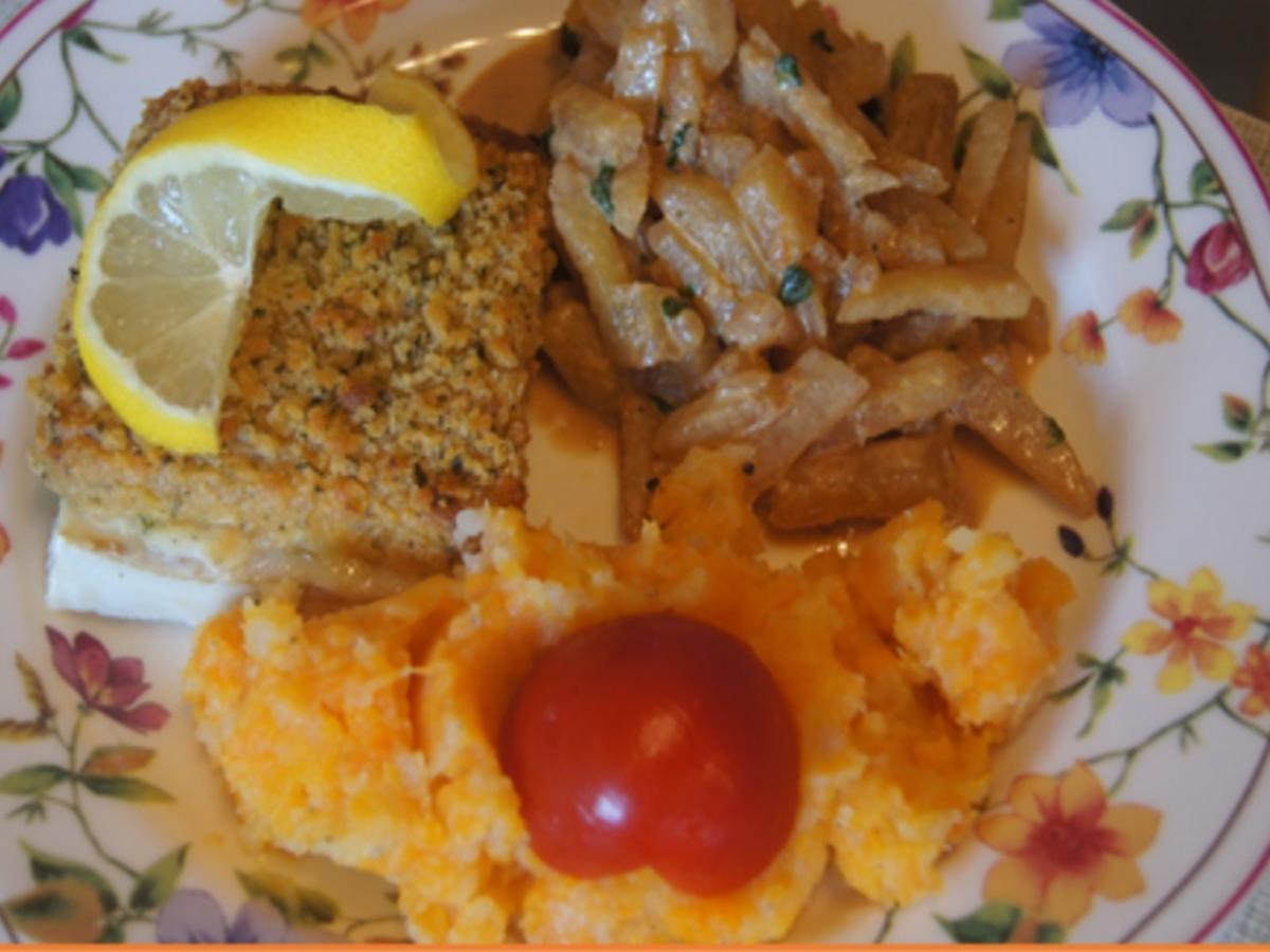 Schlemmerfilet mit herzhaften Kohlrabi-Gemüse und Möhren-Kartoffel-Stampf - Rezept - Bild Nr. 11102