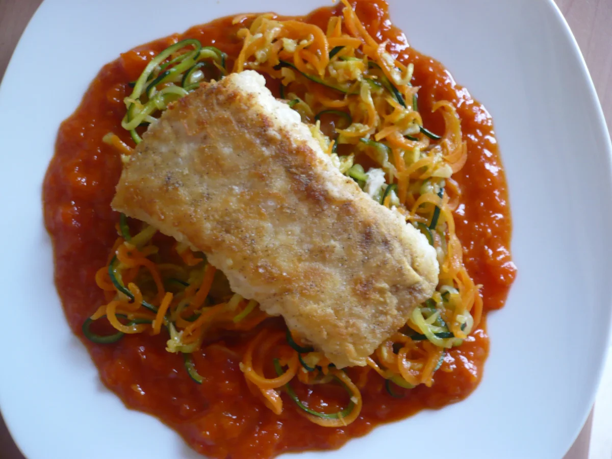 Paprikasoße mit Gemüsenudeln - Rezept - Bild Nr. 2