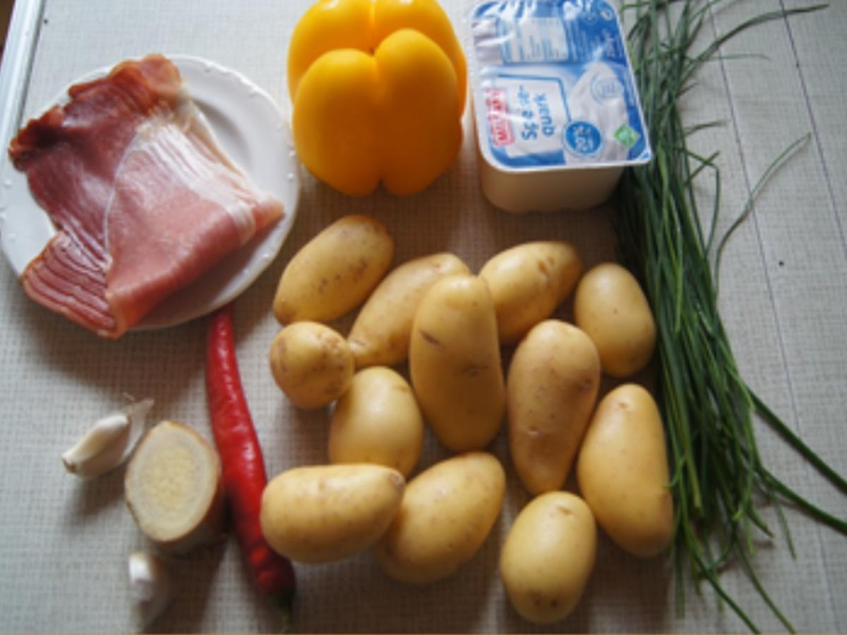 Pellkartoffeln mit würzigem Quark und Schwarzwälder Schinken - schnell ...