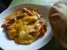 Rezept: Gyros in Metaxa-Soße mit Käse überbacken Bild Nr. 2 Gyros in Metaxa-Soße mit Käse überbacken - Rezept - Bild Nr. 2
