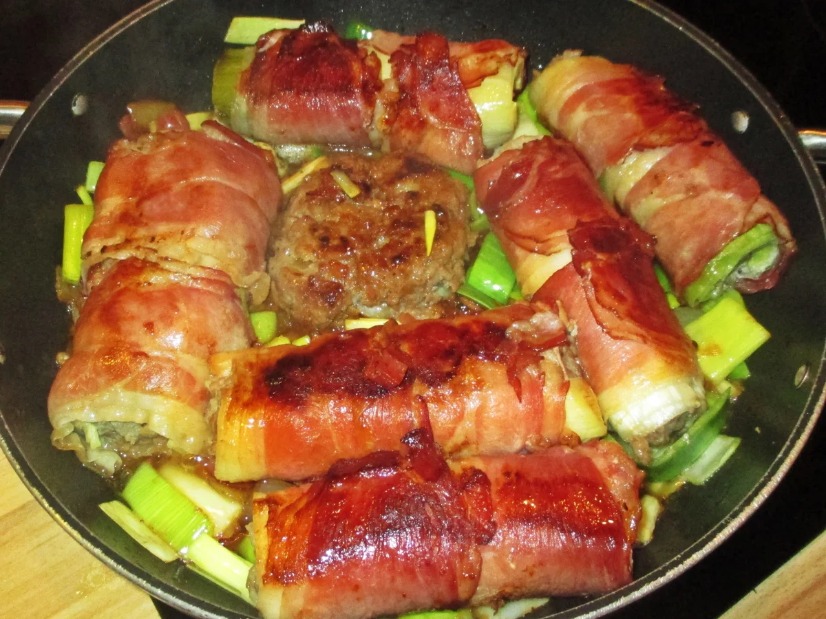 Porree gefüllt im Schwarzwälder Schinkenmantel - Rezept - Bild Nr. 4