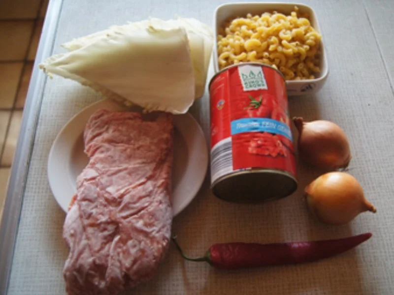 Rezept: Hörnchen-Nudel Pfanne mit Chinakohl und Schweinemett Bild Nr. 3 Hörnchen-Nudel Pfanne mit Chinakohl und Schweinemett - Rezept - Bild Nr. 3