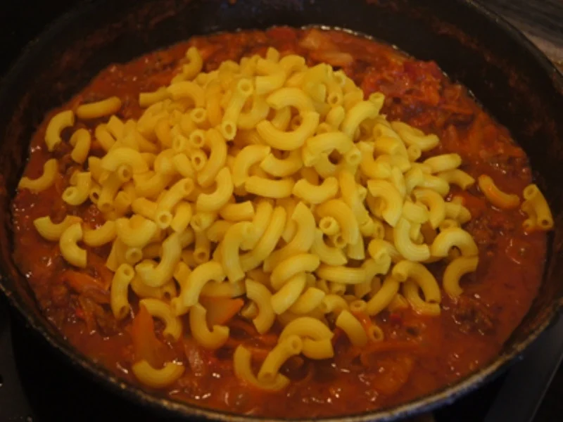 Rezept: Hörnchen-Nudel Pfanne mit Chinakohl und Schweinemett Bild Nr. 20 Hörnchen-Nudel Pfanne mit Chinakohl und Schweinemett - Rezept - Bild Nr. 20