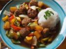 Hackbällchen mit Gemüsemix süß-sauer im Römertopf und Basmatireis - Rezept - Bild Nr. 2