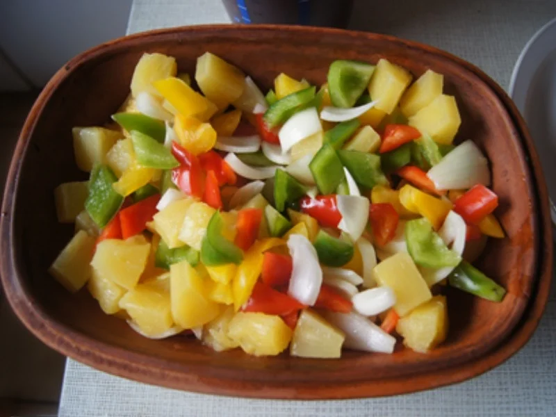 Hackbällchen mit Gemüsemix süß-sauer im Römertopf und Basmatireis - Rezept - Bild Nr. 17