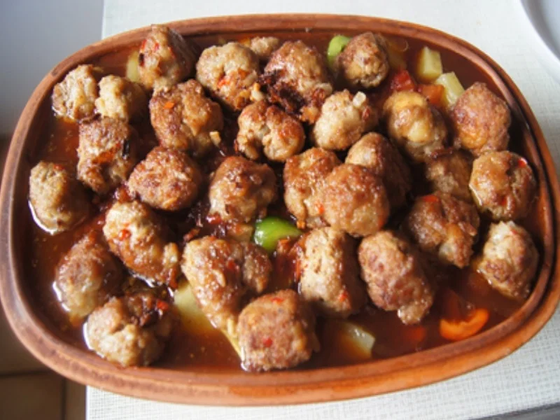 Hackbällchen mit Gemüsemix süß-sauer im Römertopf und Basmatireis - Rezept - Bild Nr. 18