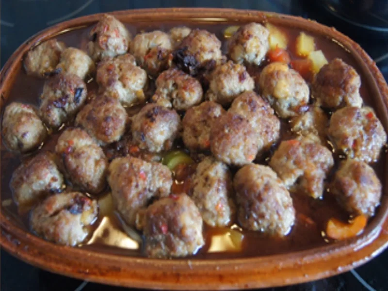 Hackbällchen mit Gemüsemix süß-sauer im Römertopf und Basmatireis - Rezept - Bild Nr. 19