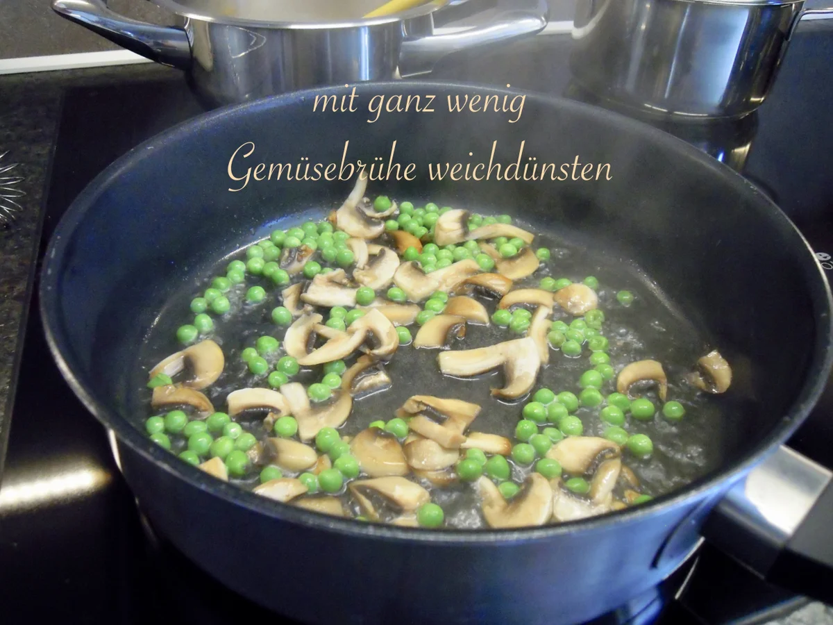 Rezept: Schonkost - "Hirsotto" mit Pilzen und Erbsen Bild Nr. 4 Schonkost - "Hirsotto" mit Pilzen und Erbsen - Rezept - Bild Nr. 4
