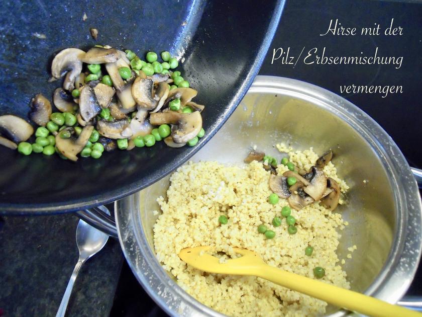 Schonkost - &amp;quot;Hirsotto&amp;quot; mit Pilzen und Erbsen - Rezept