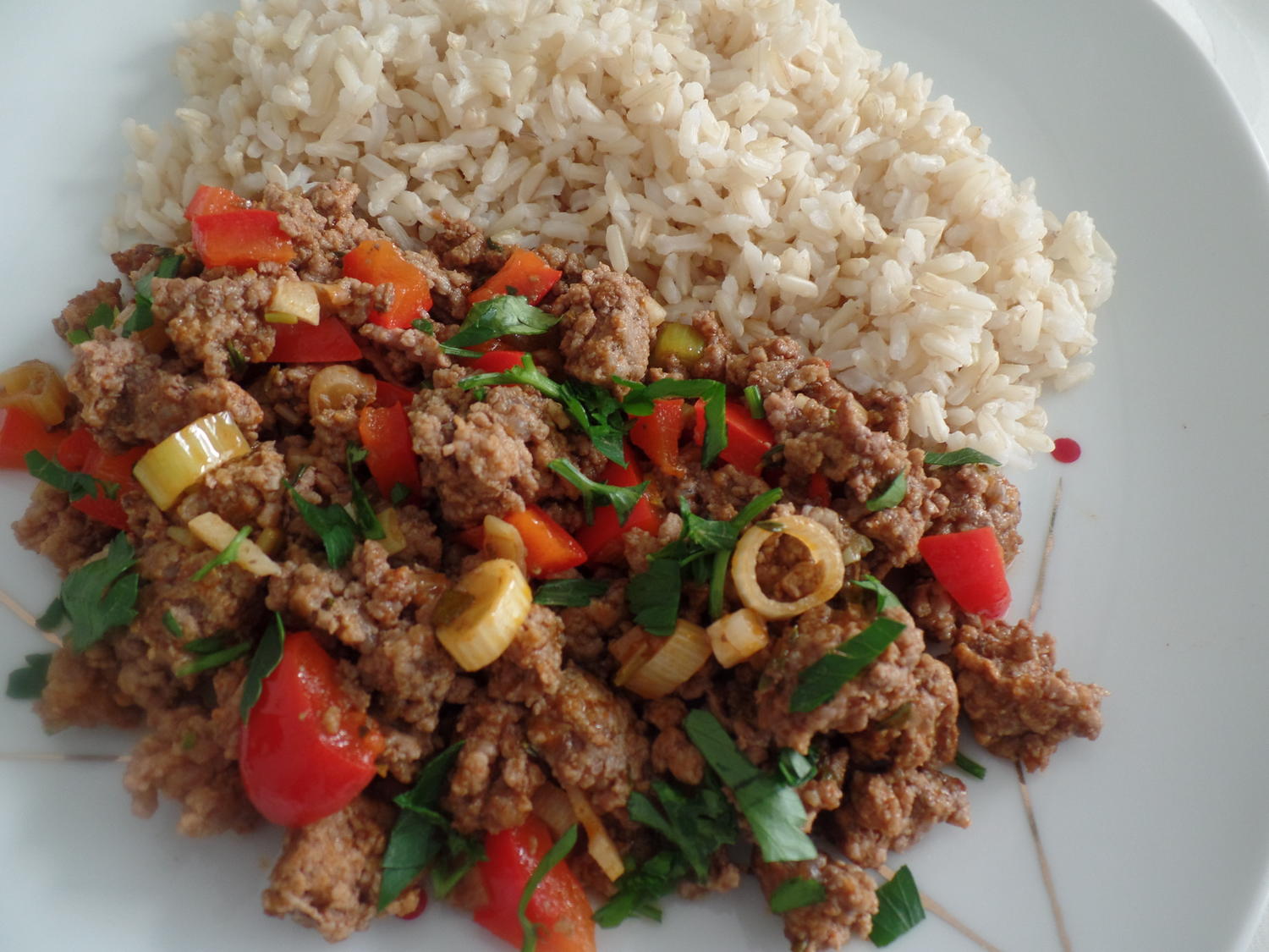 Hackfleischpfanne Mit Reis - Rezept Mit Bild - Kochbar.de