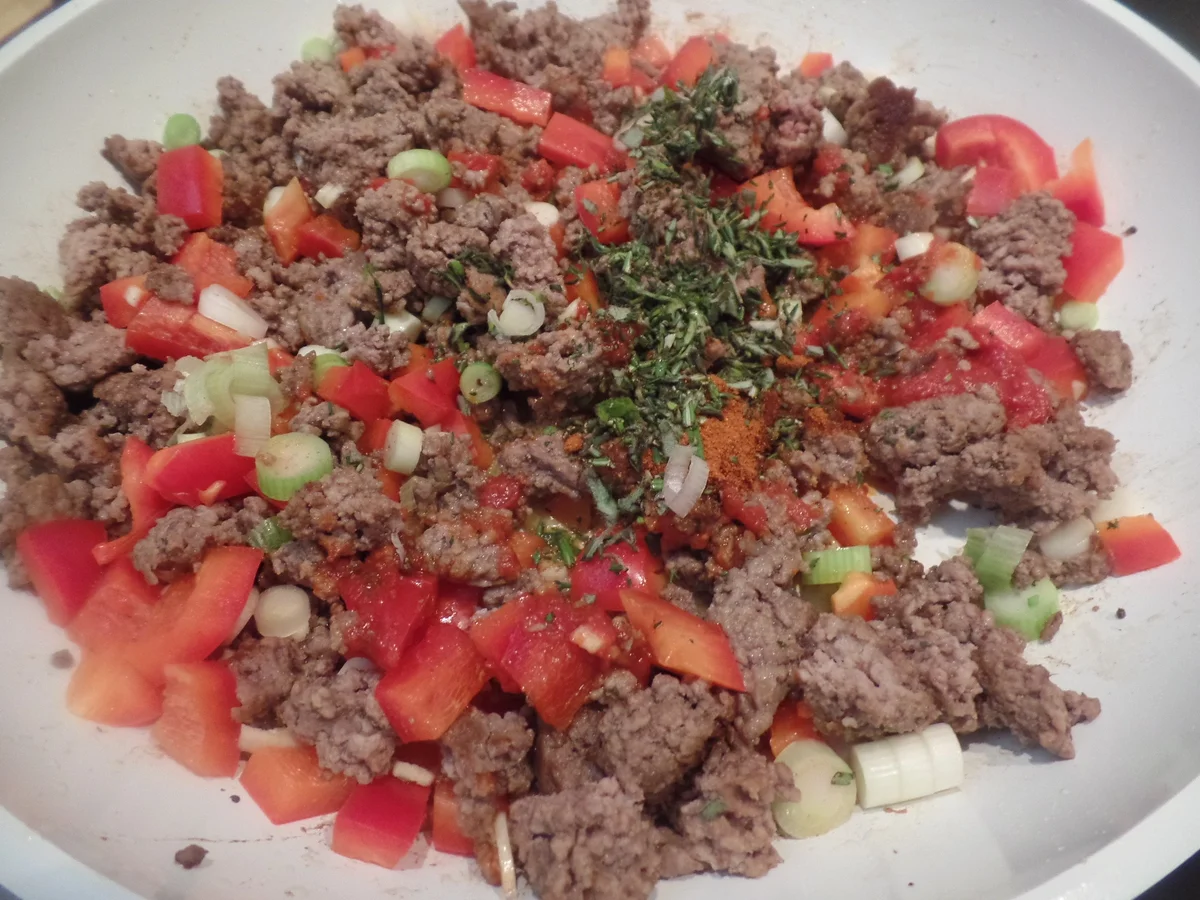 Hackfleischpfanne mit Reis - Rezept - Bild Nr. 11137