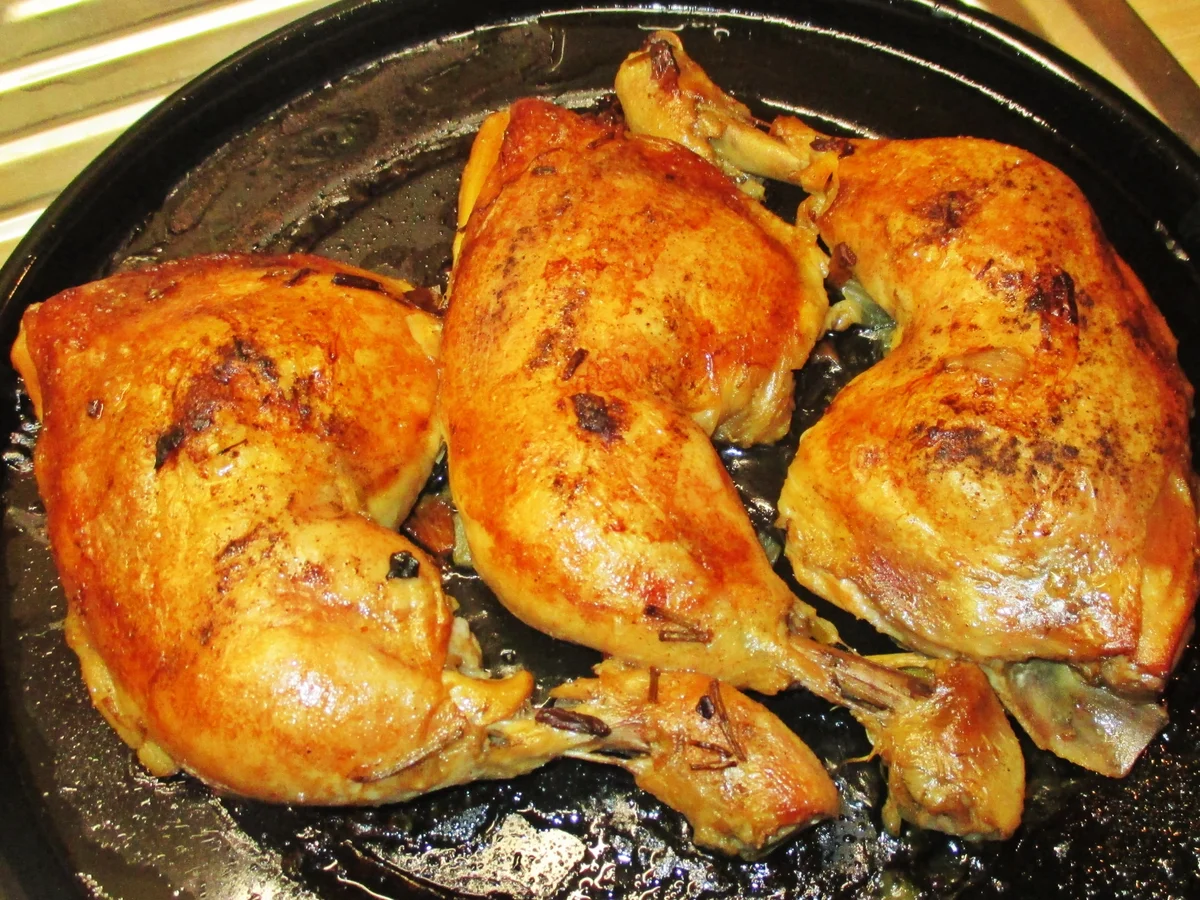 Hühnchenkeulen in Pfifferlingssoße - Rezept - Bild Nr. 3