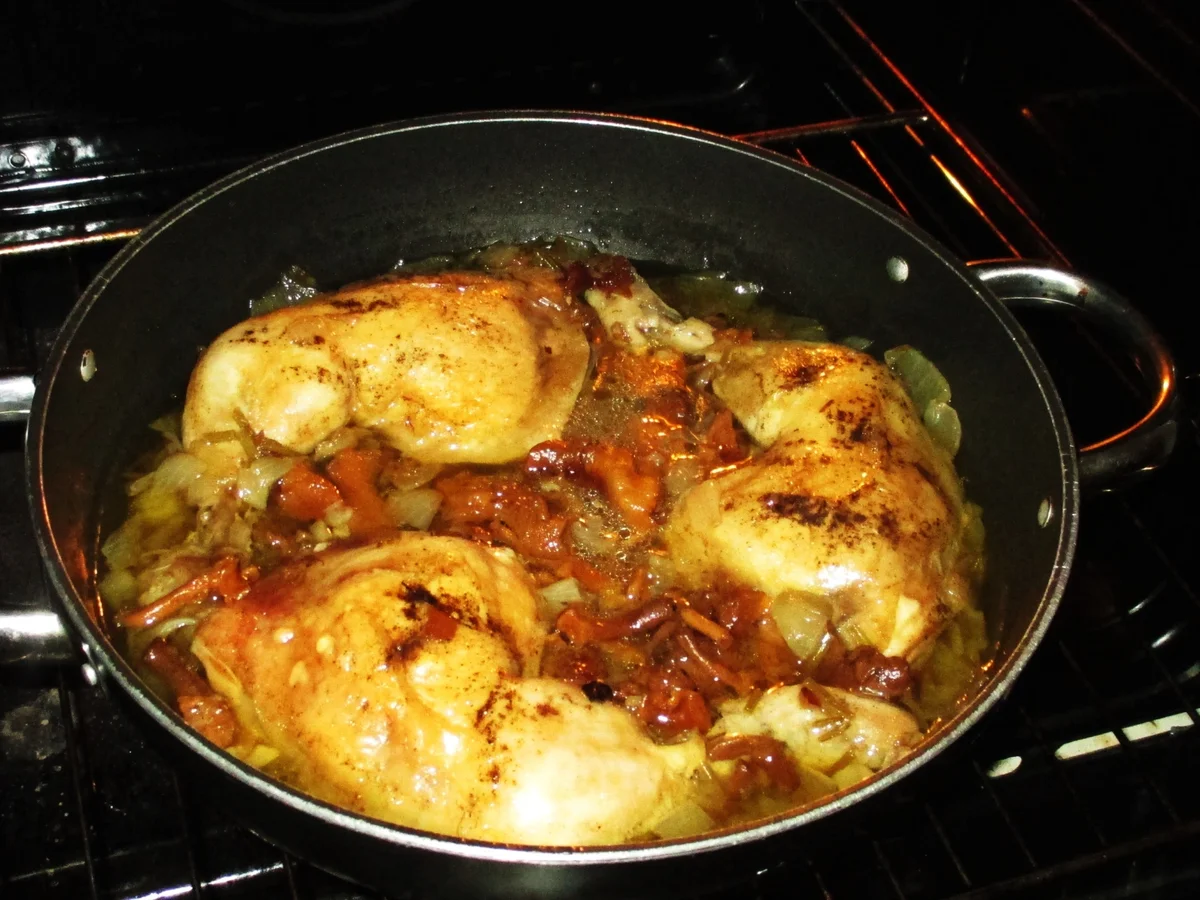 Hühnchenkeulen in Pfifferlingssoße - Rezept - Bild Nr. 5