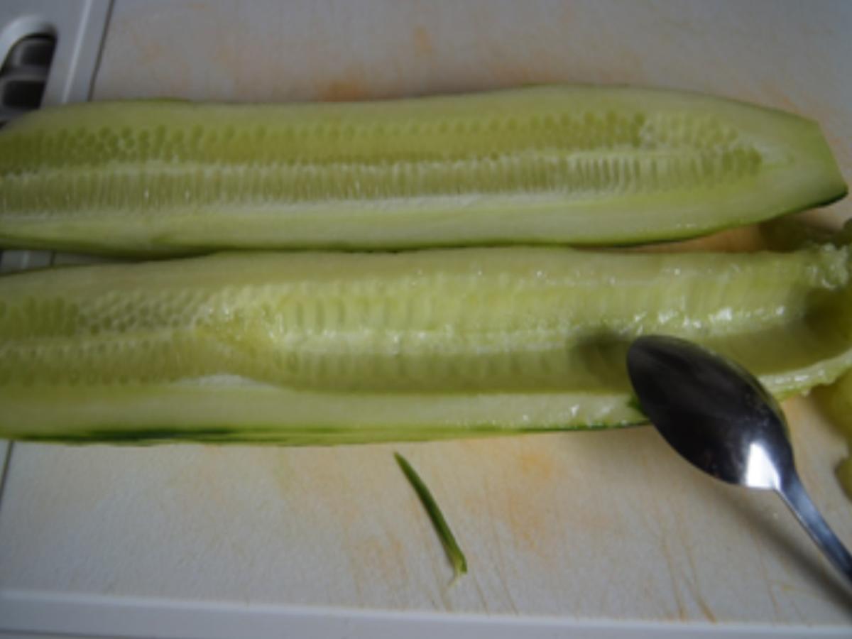 Fischfilet Bordelaise mit chinesischen Gurkensalat und Möhren-Kartoffel-Stampf - Rezept - Bild Nr. 8