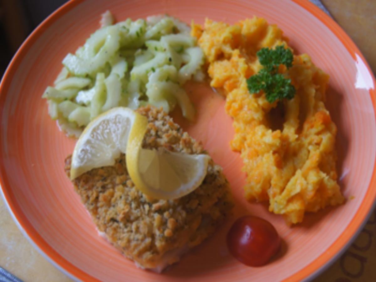 Fischfilet Bordelaise mit chinesischen Gurkensalat und Möhren-Kartoffel-Stampf - Rezept - Bild Nr. 19